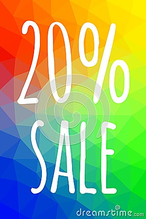 20% sale sign Vector Illustration