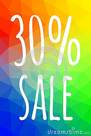 30% sale sign Vector Illustration