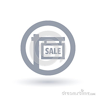 Sale sign post icon - Sell property symbol Vector Illustration