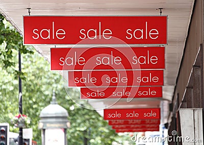 Sale signs Stock Photo