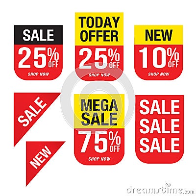 Sale and special offer tag, price tags, Sales Label, banner, Vector illustration. Vector Illustration