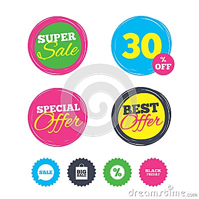 Sale speech bubble icon. Discount star symbol. Vector Illustration