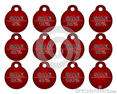 Sale stamps set Stock Photo