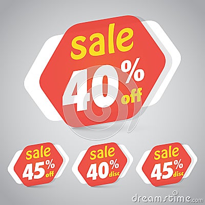 Sale Sticker Tag for Marketing Retail Element Design Vector Illustration