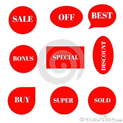 Sale, discount, percentage stickers colorful circle and white letters icon 3d background brand and productions advertising Stock Photo