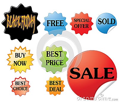 Sale stickers Stock Photo