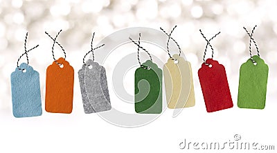 Sale tage. Gift tags. Sale labels. Price tags. Special offer and promotion. Store discount. Stock Photo