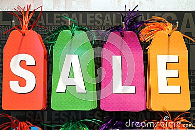 Sale Tags Stock Photo