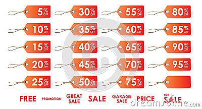 Sale tags Vector Illustration