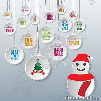 Sale Tags Collection Vector Illustration