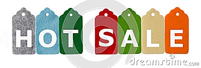 Sale tags. Shopping time. Gift labels, isolated on white background. Stock Photo