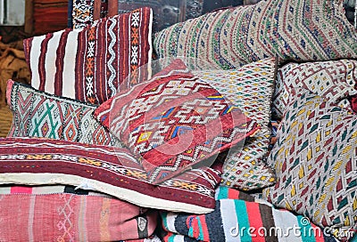 Sale of textiles for home Stock Photo