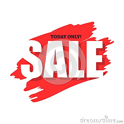 Sale today only flat icon Vector Illustration