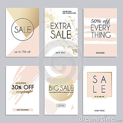 Sale website banners web template collection. Can be used for mo Vector Illustration