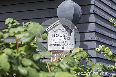 Detail of Witch House, Salem, Massachusetts Editorial Stock Photo