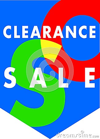 Sales clearance banner Vector Illustration
