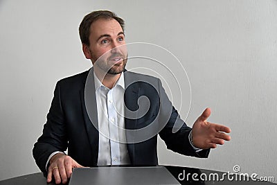 Sales conversation Stock Photo