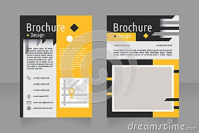 Sales department contact info blank brochure design Vector Illustration