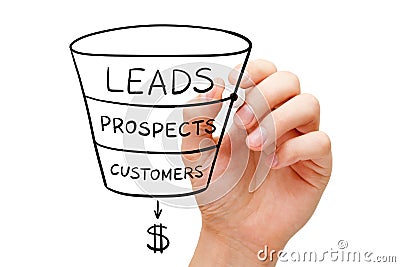 Sales Funnel Business Concept Stock Photo