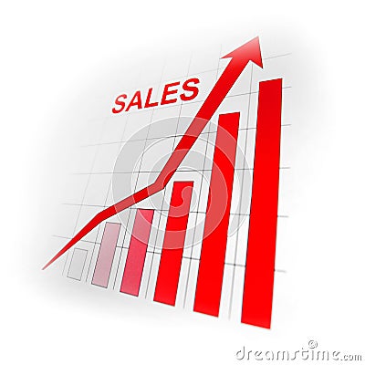 Sales graph Stock Photo