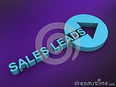 sales lead word on purple Stock Photo