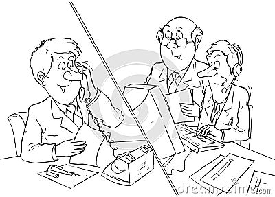 Sales managers Vector Illustration