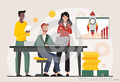 Sales managers concept Vector Illustration