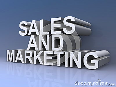 Sales and marketing sign Cartoon Illustration