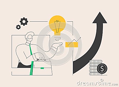 Sales plan for business abstract concept vector illustration. Vector Illustration