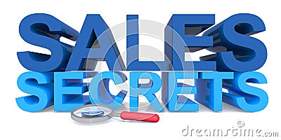 Sales secrets on white Stock Photo