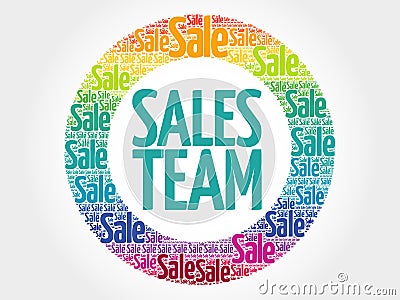 Sales Team stamp words cloud Stock Photo