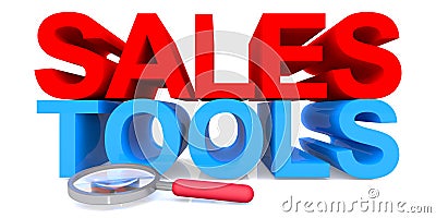 Sales tools on white Stock Photo