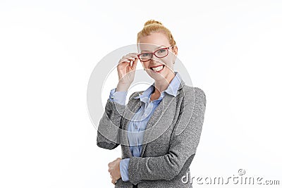 Sales woman portrait Stock Photo