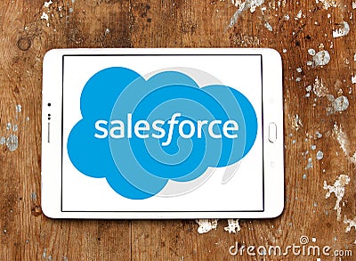 Salesforce company logo Editorial Stock Photo