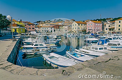 Sali old town port at Dugi Otok Croatia Editorial Stock Photo