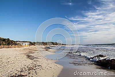 Salinas Beach Ibiza in Spring Stock Photo
