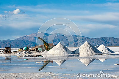 Salinas Grandes Salt desert in the Jujuy, Argentina Stock Photo