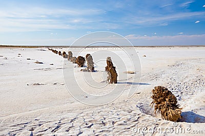 Saline Baskunchak Stock Photo