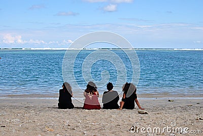 Saline les Bains, beach Reunion Island. Editorial Stock Photo