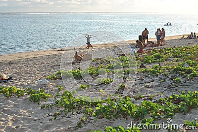 Saline les Bains, beach Reunion Island. Editorial Stock Photo