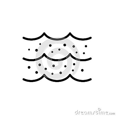 Salinity of water icon. Amount of salts in a sea sign. World oceans pollution symbol. Vector Illustration