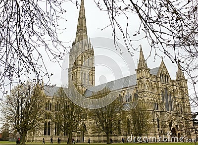 Salisbury Cathedral, England Editorial Stock Photo