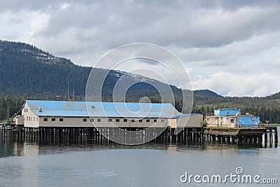 Salmon Cannery at Petersburg Alaska Stock Photo