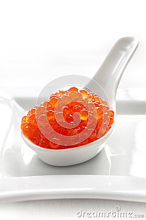 Salmon caviar Stock Photo