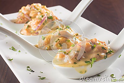 Salmon Ceviche Appetizer Stock Photo