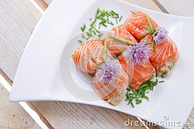 Salmon dish Stock Photo