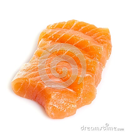 Salmon filett. Sashimi. Isolated Stock Photo