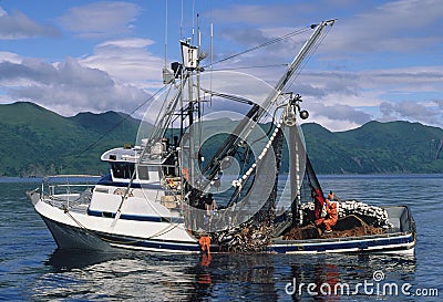 Salmon Fishing Boat Stock Photo