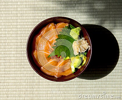 Salmon ikura Japanese food healthy Stock Photo