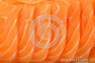 Salmon raw sashimi Stock Photo